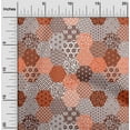 thumbnail image 2 of oneOone Cotton Jersey Orange Fabric Geometric Quilting Supplies Print Sewing Fabric By The Yard 58 Inch Wide, 2 of 6