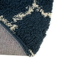 thumbnail image 5 of Unique Loom Trellis Shag Collection Area Rug - Ruby (7' 10" Round Navy Blue/Ivory), 5 of 11