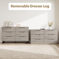 thumbnail image 5 of Versatile Wooden Storage Dresser Cabinet – 6/7/8 Drawers, Adjustable Feet, Freestanding Organizer for Bedroom, Living Room, Entryway, Wide Horizontal & Vertical Chest, 5 of 7