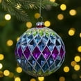 thumbnail image 2 of Northlight Glittered Harlequin Christmas Glass Ball Ornament - 3.75" - Rainbow, 2 of 5