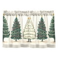 thumbnail image 7 of Yayeee Kitchen Curtains Light Filtering 27"x36" Rod Pocket Short Cafe Window Panel, Hand Drawn Christmas, 7 of 7