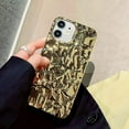 thumbnail image 4 of Compatible for iPhone 12 & 12 Pro Case Cute Glitter Fashion Women Girly Luxury Tin Foil Pleated Design Phone Cases 3D Gold Silicone Electroplated Sparkly Slim Soft Glossy Cover 6.1 Inch, 4 of 15