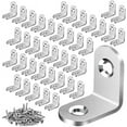 thumbnail image 1 of 40PCS (20mmx20mm) L Bracket Corner Brace Sets, soporte de esquina de acero inoxidable, soporte de ángulo recto de 90 grados, soportes de metal L para muebles de madera, 1 of 5