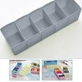 thumbnail image 2 of pdqouc 5 Compartments Multi-Purpose Superimposable Underwear Socks Jewelry Storage Box Plastic Drawer Storage Box Home Closet Desktop Organizer Box No Lid, 2 of 5