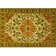 thumbnail image 1 of Ahgly Company Machine Washable Indoor Rectangle Persian Yellow Traditional Area Rugs, 4' x 6', 1 of 4