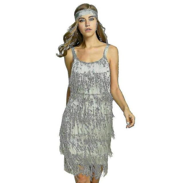 Robe Great Gatsby 1920s Party Vintage à franges pour Femmes