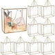 thumbnail image 1 of 10 paquetes de cajas de regalo de plástico PP transparente de 7,8 x 7,8 x 3,5 pulgadas, cajas de regalo con borde dorado y asa, caja de regalo con cordón, 1 of 9