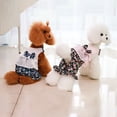 thumbnail image 3 of Dog Jumpsuit Round Neck - Ruffles Hem - Floral Printed - Pet Dog Bowknot Romper - Pet Supplies, 3 of 8