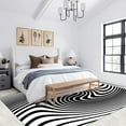 thumbnail image 2 of Abstract Black White Rug 2x3 Small Area Rugs Illusion Wavy Stripes Rugs Non Slip Low Pile Indoor Throw Carpet for Living Room Bedroom Gameroom Study Office Entrance Foyer, 2 of 7