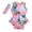 Pink, variant on EINCcm Toddler Jumpsuit, Summer Sleeveless Romper Flower Print Headband Two-Piece Children's Clothing, for Toddler Baby Girls, Green,3-6 Months