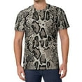 thumbnail image 2 of T Shirt For Men Grey Snakeskin T-Shirt Animal Print Male Hippie Summer Custom Tees Short Sleeves Awe, 2 of 7