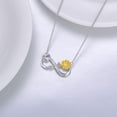 thumbnail image 5 of JKR Diamond Sunflower Necklace Sterling Silver Infinity Necklaces Sunflower Jewelry for Women, Anniversary Valentines Day Gifts for Her Wife Girlfriend Women, 5 of 6