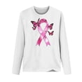 thumbnail image 3 of Cxenplz Women's Breast Cancer Awareness T-Shirts Cute Pink Ribbon Graphic Print Tees Tops Fall Casual Long Sleeve Crew Neck Dressy Shirts, 3 of 4