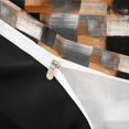 thumbnail image 4 of Homewish Grunge Abstract Grid Bedding,Aesthetic Art Duvet Cover Full,Orange White,Black Reversible,3-Piece,1 Duvet Cover and 2 Pillowcases, 4 of 6