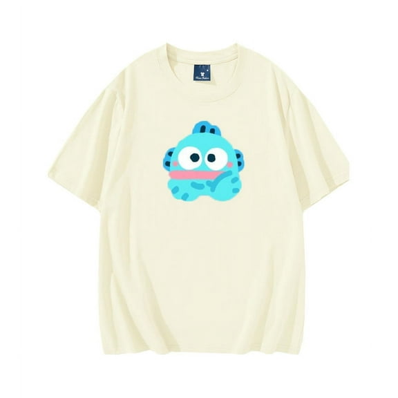 Sanrio Hangyodon Tee Cartoon Anime Short Sleeves Star Kirbys Children T-Shirt Kawaii Cute Girl Top Long Sleeve Kid Clothes
