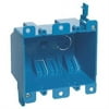 Lamson Home 2-Gang Electrical Switch and Outlet Box, Blue, PVC, 25 Cu.in.