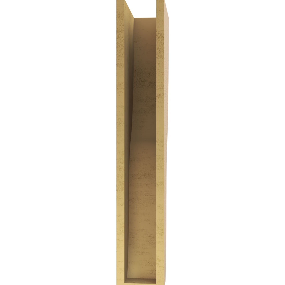 6"W x 12"D x 36"H Thin Greensboro Rough Cedar Woodgrain TimberThane Corbel, Primed Tan