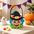 thumbnail image 5 of Gqtwoy Halloween Felts Candy Bucket, Multi Cartoon Design, Handheld Goodie Bag, Reusable Storage Tote for Halloween Parties, Festive Event Accessory, 5 of 6