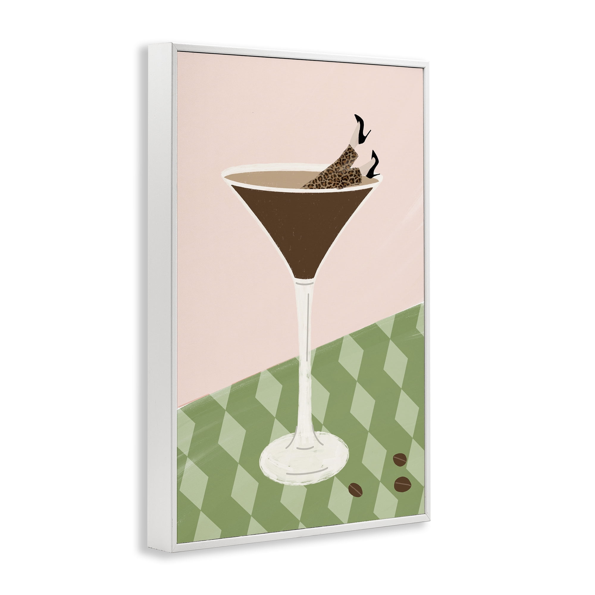 Stupell Industries Glam Martini Splash White Framed Giclee Art, design by Emily Navas