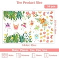 thumbnail image 2 of 1pc Flower Fairy Wall Decals Colorful Floral Butterfly Wall Stickers Green Grass Peel and Stick Wall Mural, 2 of 8
