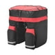 thumbnail image 1 of Soidarity Bolsa para bicicleta resistente al desgaste, resistente al agua, alforja para bicicleta, cremalleras dobles sólidas, estante trasero, ciclismo Ciclismo negro rojo Soidarity OD029691-02, 1 of 6
