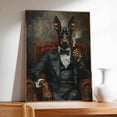 thumbnail image 4 of Hudo Doberman Pinscher Painting Gentleman Style on Canvas, Doberman Pinscher Vintage Costume Style Animals Posters For Home Decorations, Living Room, Bathroom Decor, 4 of 5