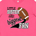 thumbnail image 4 of Inktastic Little Sister and Biggest Fan Football Player Youth T-Shirt, 4 of 5