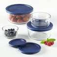 Anchor Hocking Glass Food Storage Containers with Lids, 8 Piece Set