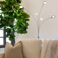 thumbnail image 3 of Brightech Orion 5 Satin Nickel Modern LED 74 in. Arc Lamp with 5 Adjustable Arms and Light Heads, 3 of 9