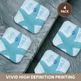 thumbnail image 6 of 3drose, Aqua Sea and Sand Starfish - Beach Themed Ocean Art, Set of 4 Coasters - Soft, 6 of 7