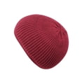 thumbnail image 3 of SnugZero Over-the-Ear Kufi Beanie Checkered Knit Adult, Red, 3 of 4