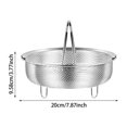 thumbnail image 3 of Food Grade Stainless Steel Steamer with Carrying Handle, Three Leg Stand for Eggs, Vegetables and Fruits, 3 of 4