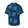 thumbnail image 2 of Fotbe Stingray print Short Sleeve Button Down Shirts for Men Casual Summer Beach Wrinkle Free Shirt-Small, 2 of 7