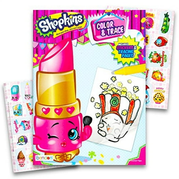 Shopkins Livre d'Activités Trace de Couleur