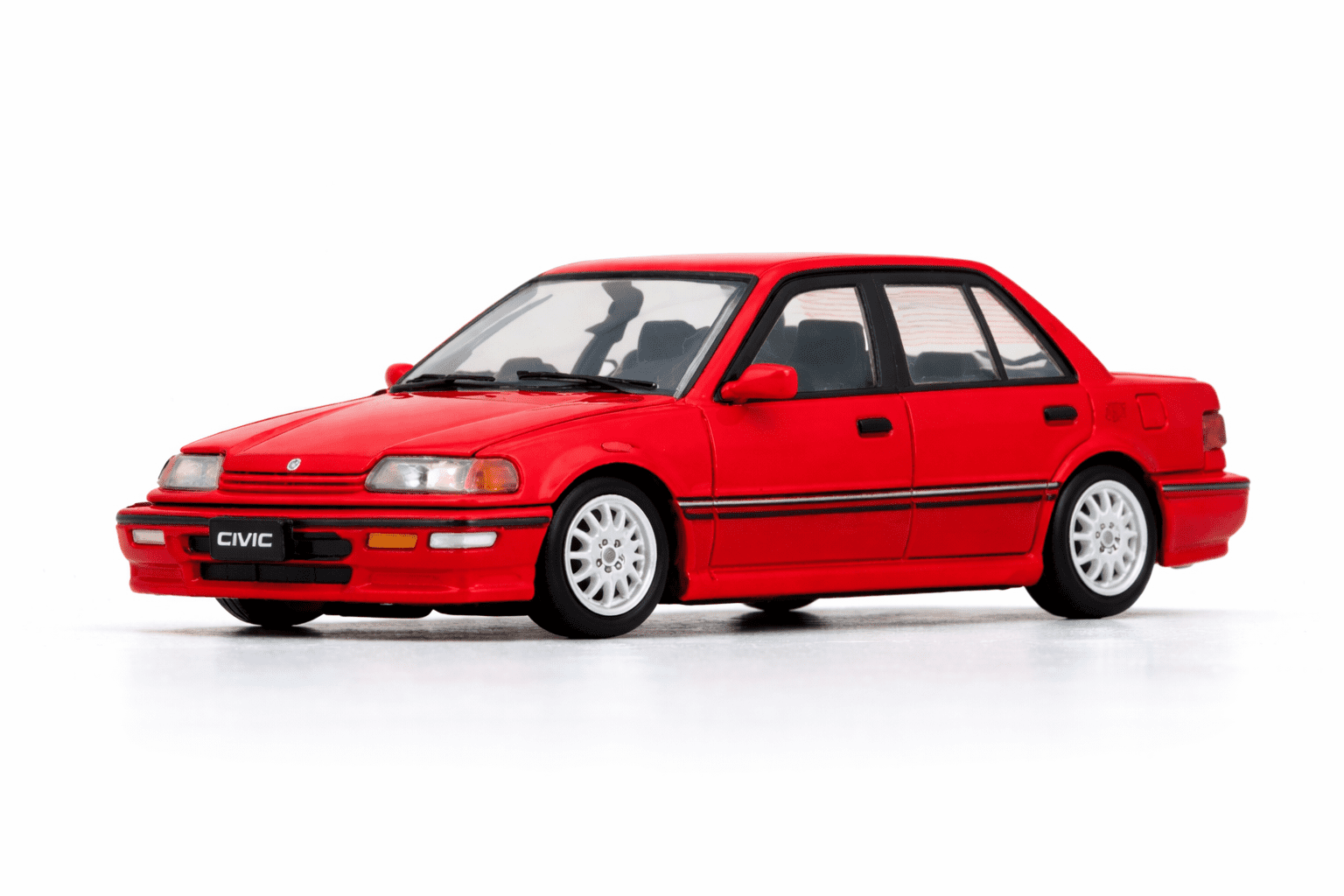 BM Creations 1/64 Honda Civic EF2 1991 LHD Red Diecast Model Car w/ Accessories 64B0401