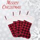 thumbnail image 4 of Medias de Navidad - Adorno de medias de Navidad a cuadros rojos y negros de 16.5 pulgadas con puño de felpa para decoraciones familiares (4 piezas) Xemadio WRJM-430-1, 4 of 4