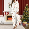 thumbnail image 2 of KKBOTIVE Valentine's Day Pajamas Set for Women - Floral Print Pajama Long Sleeve Comfortable Loungewear Sleepwear For Cozy Nights And Relaxing At Home Soft Breathable Fabric ( White-2 Size: S ), 2 of 5