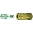 thumbnail image 4 of Tru Flate Hose End Quick Disconnect Coupling 13-201 Coupler And Plug End Set; Industrial/Milton Design; 300 PSI Maximum Working Pressure; Brass Coupler/Steel Plug; Single; Carded Packaging, 4 of 4