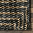 thumbnail image 3 of Rugs USA Grassland Handwoven Jute Area Rug, 9' 6" x 13' 6", Liess Black, 3 of 9