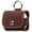 Coffee, variant on Premium Leather Case for Apple Airpods Pro (2019) & Pro 2 (2022) Genuine Leather with Button Lock and Metal Buckle Ring Cute Mini Purse Style - Purse Pro Wood Brown