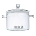 thumbnail image 2 of Tnarru Glass Cooking Pot with Lid Glass Pot Set Multifunctional Cookware Stovetop Pot for Fruits Camping RV Travel Kitchen Breakfast clear 1300ml, 2 of 8