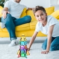 thumbnail image 2 of PICASSO-TILES 30 PC Travel Size Magnetic Building Blocks for Kids, 2 of 10