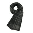 thumbnail image 2 of Duoif Winter Scarf for Women Winter Mens Fashion Warm Long Soft Plaid All Matching Scarf for Men Dark Gray, 2 of 2