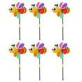 thumbnail image 1 of 6 piezas de molinillos de viento de abeja, molinillos de viento de animales en 3D, adornos de estacas para jardín para césped y patio, 1 of 5