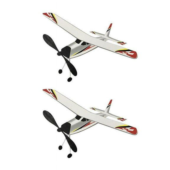 2x Foam Elastic Airplane Model Outdoor Party Glider Plane Toys