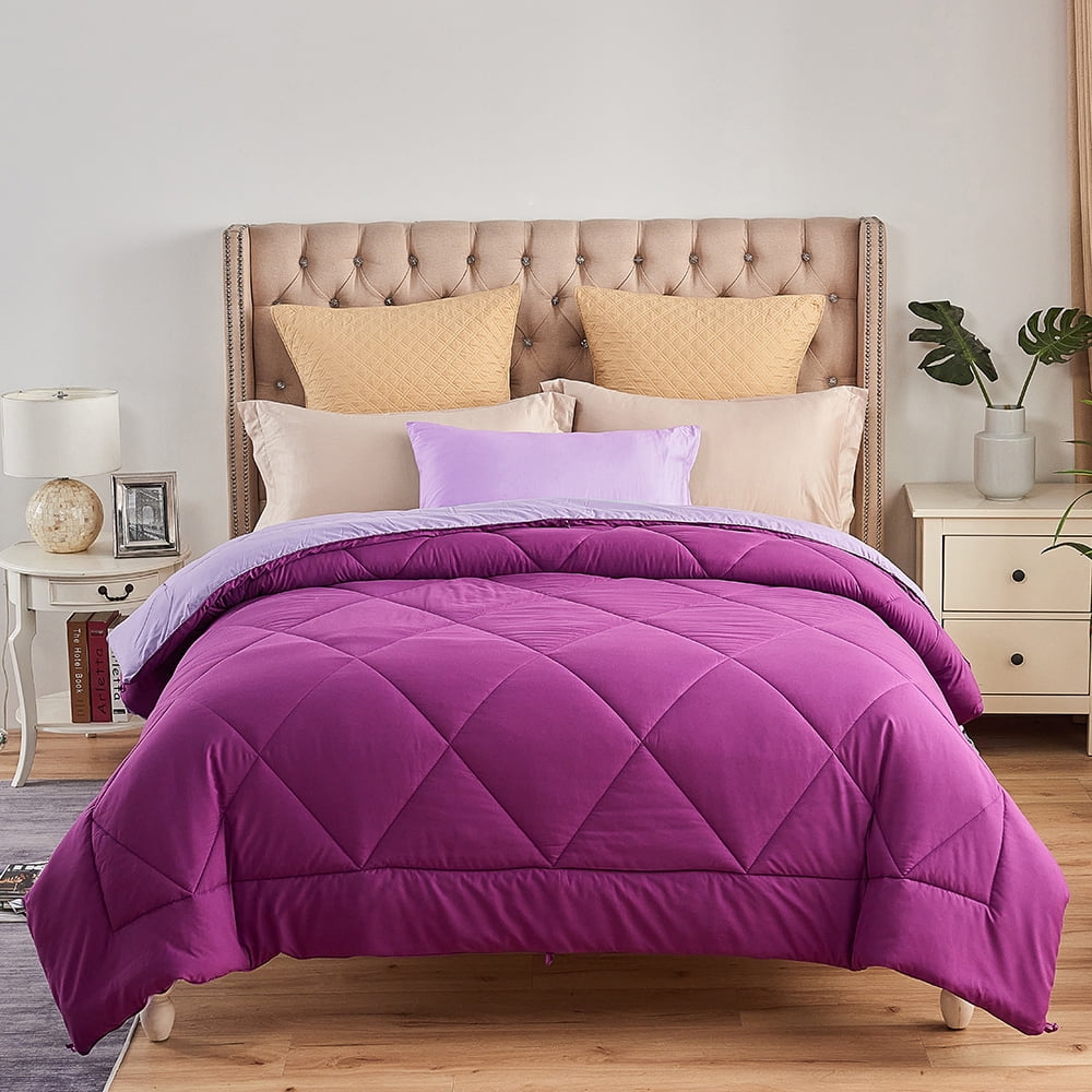 Microfiber Brushed Comforter(Twin,68"x88"),All Season Microfiber