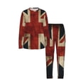 thumbnail image 3 of Women's 2 Pack Pajama Set Long Sleeve Sleepwear Soft Loungewear Pjs Sets, Union Jack Flag Vintage UK, 3 of 6