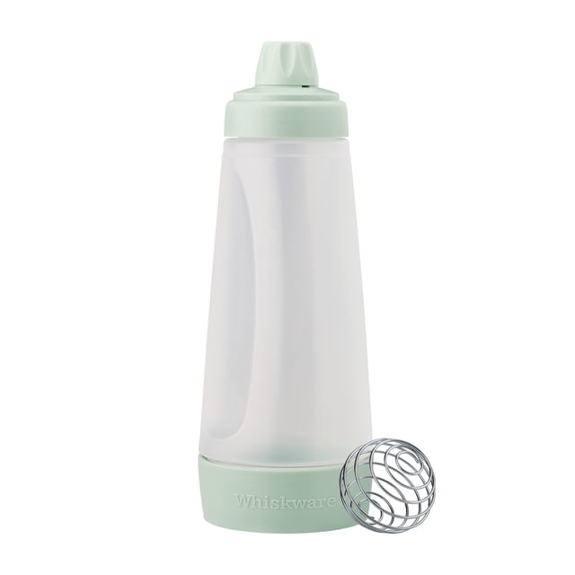 Whiskware - Botella para panqueques, dispensador de masa y mezclador con batidor de alambre BlenderBall, duradera, sin ensuciar, sin BPA, apto para lavaplatos, menta