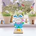 thumbnail image 7 of JHGoosa Easter Bunny Ornaments Easter Tabletop Decorations Easter Wooden Ornaments Bunny Ornament Bunny Easter Party Decorations, 7 of 7