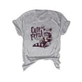 thumbnail image 2 of JYLPZYR Short Sleeve Shirts for Women Cute But Feral Funny Shirt Cute But Feral Funny Shirts Cute But Feral Funny Tshirt Cute But Funny T Shirt (Gray,L), 2 of 8